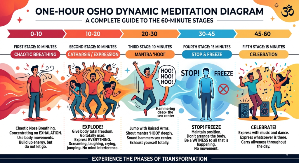 Osho Dynamic Meditation Diagram